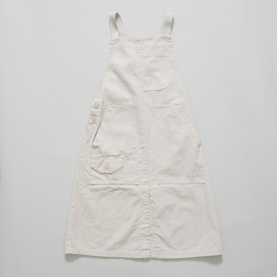 Canvas Overall Dress (Oyster)