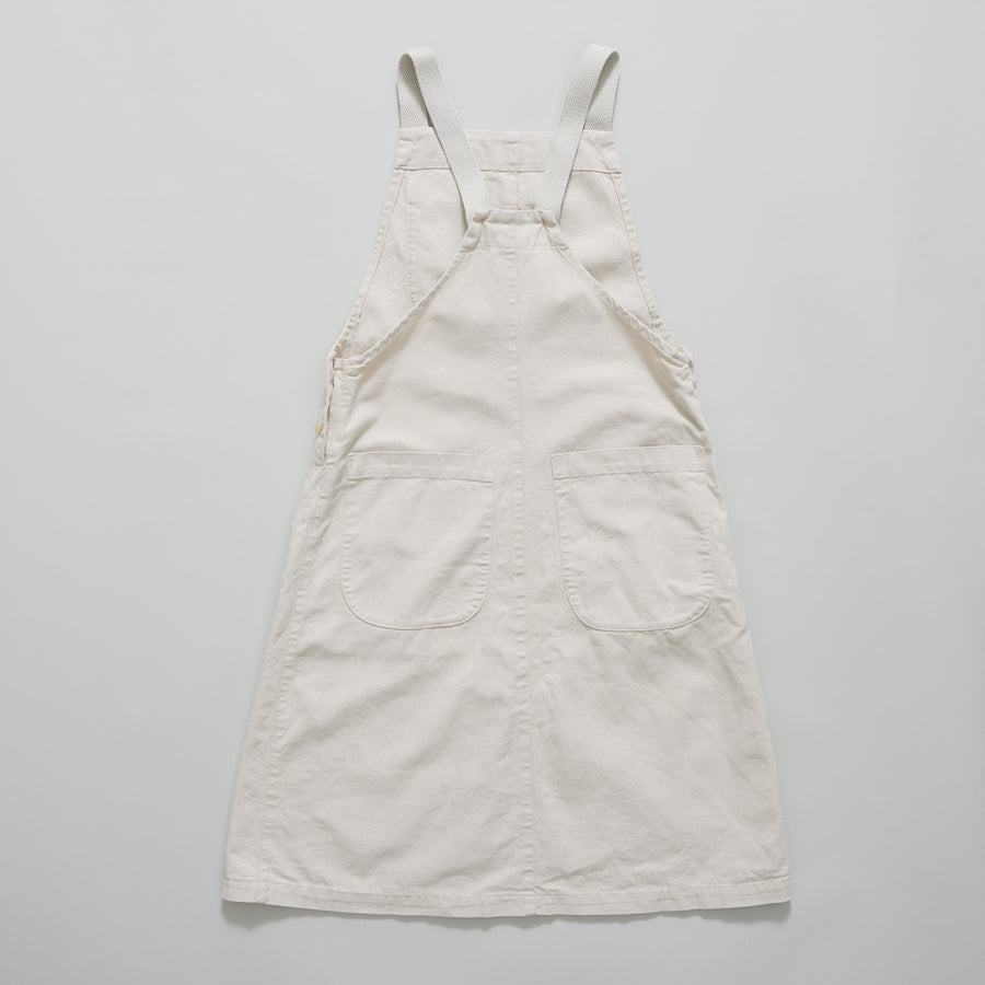 Canvas Overall Dress (Oyster)