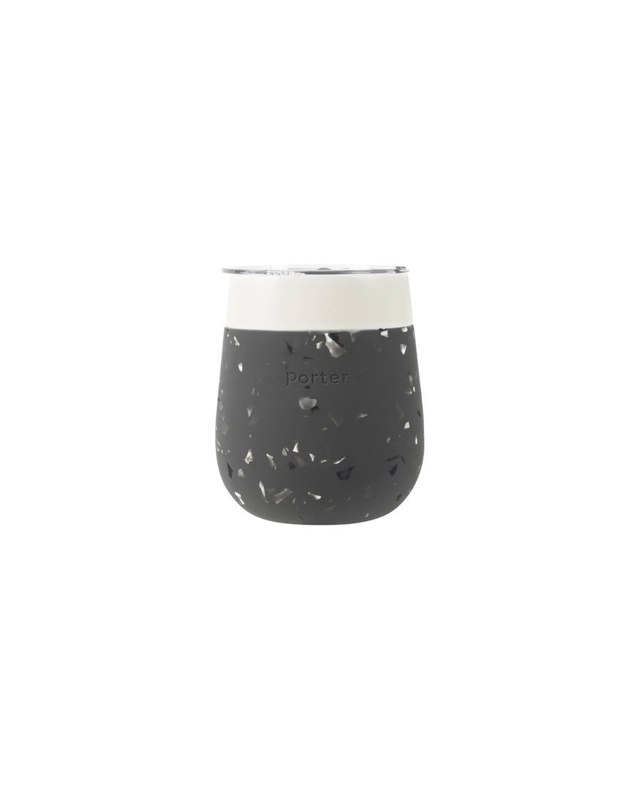 Insulated Ceramic Stainless Steel Glass Cup 11oz: Charcoal