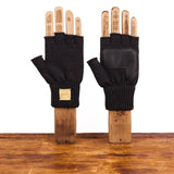 Night Merino Wool Fingerless Glove: No Deer / L/XL