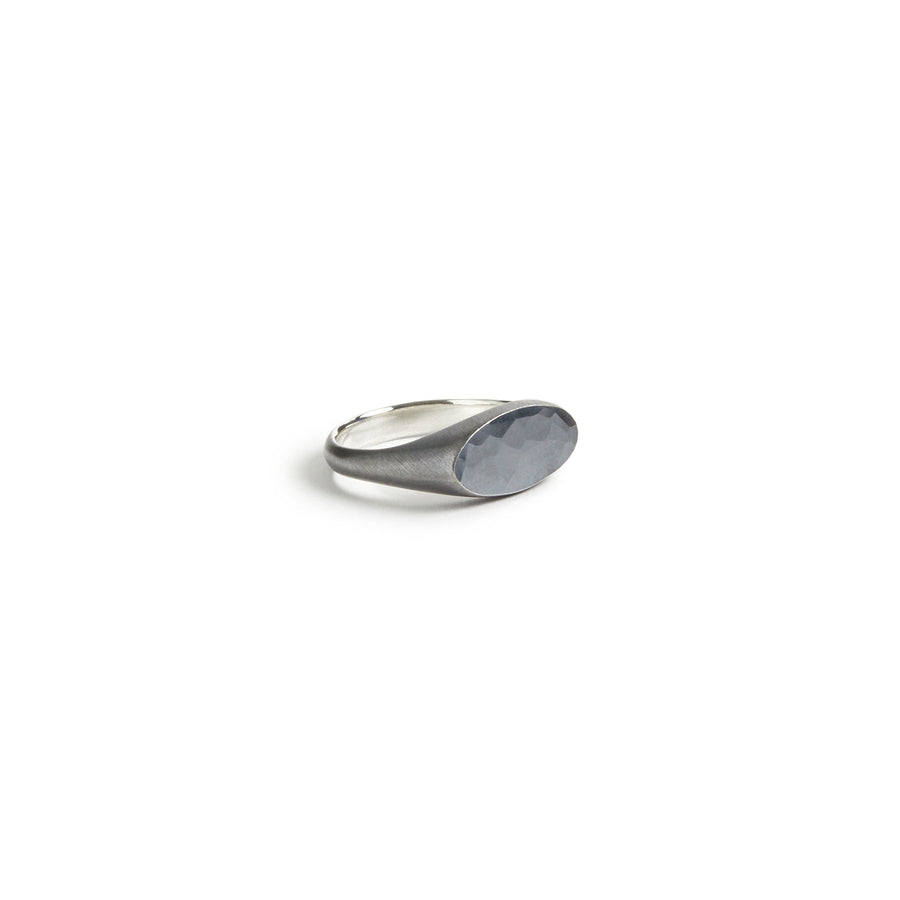 Oval Signet Ring (Sterling Silver/Work Patina)