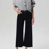 Lyra Wide Leg Crop Corduroy (Navy)