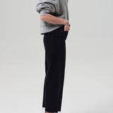 Lyra Wide Leg Crop Corduroy (Navy)
