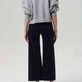 Lyra Wide Leg Crop Corduroy (Navy)