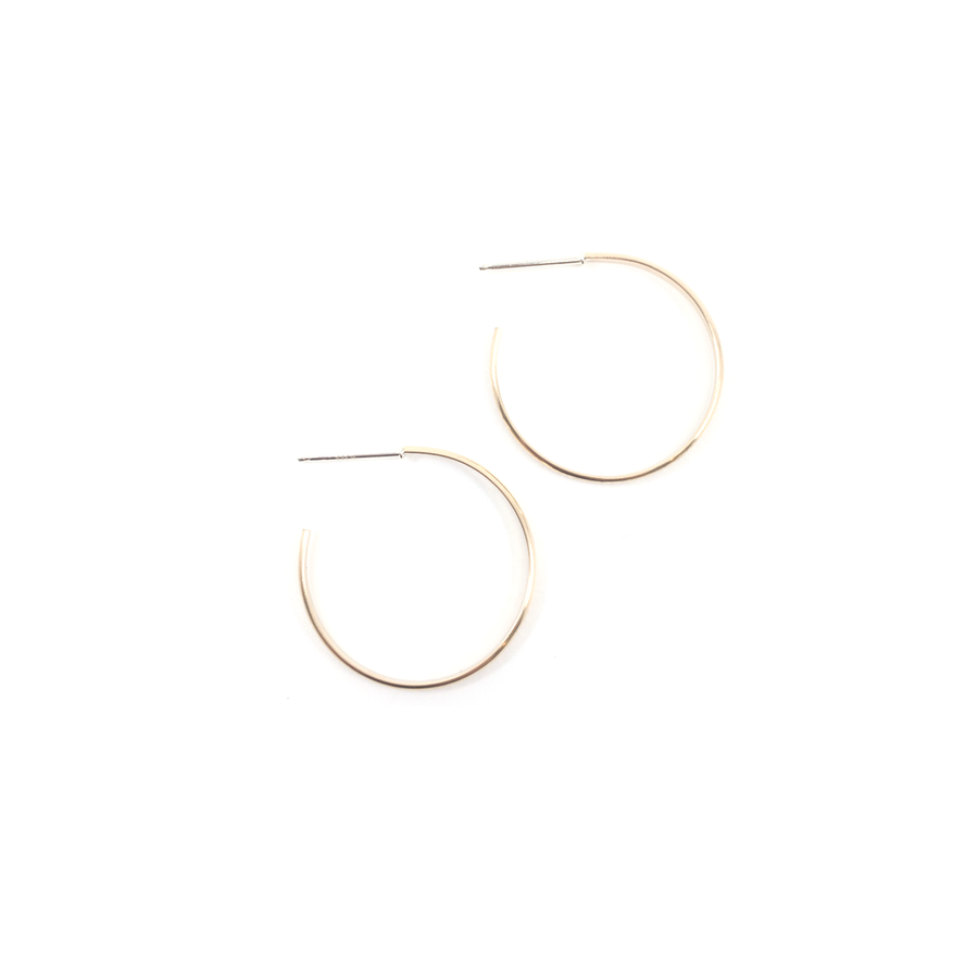 Textured Lines Hoop Earrings Gold Filled Earring
