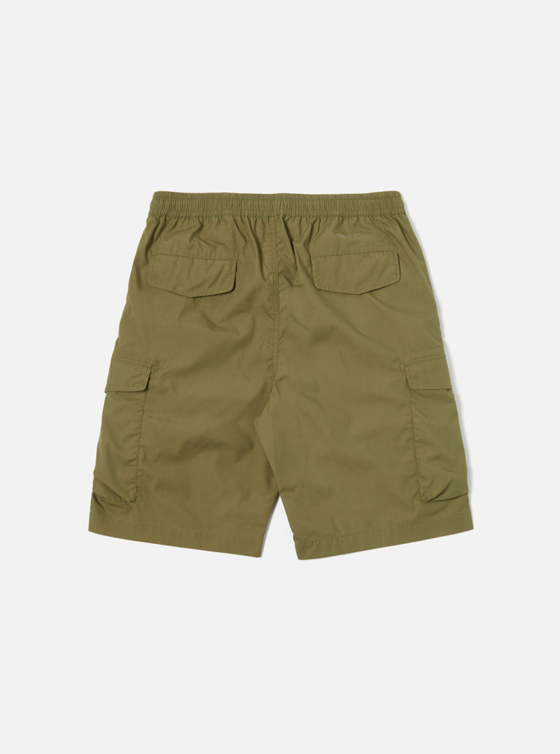 Parachute Short in Olive Recycled Poly Tech