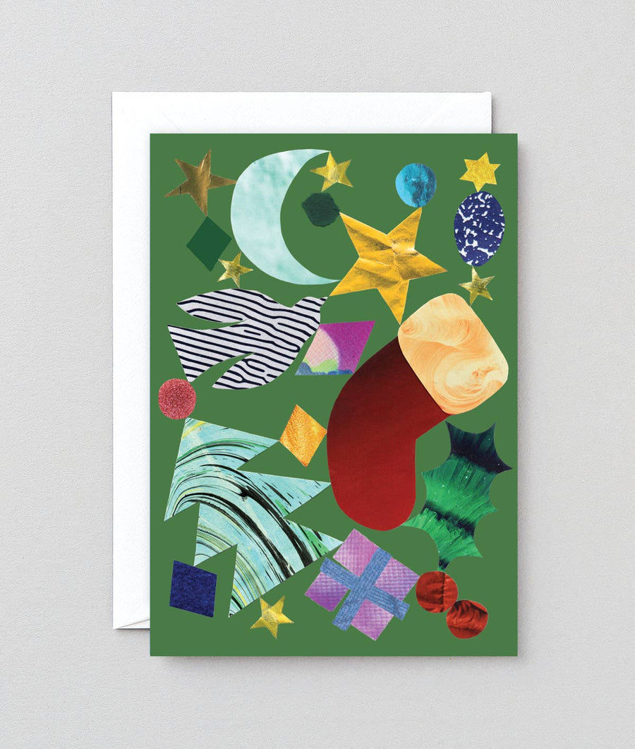 'Abstract Christmas' Embossed Holiday Greeting Card