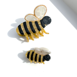 Hand-painted Mini Bee Claw Hair Clip
