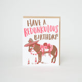 Redonkulous Birthday Punny Letterpress Greeting Card by Hello!Lucky: Plastic sleeve