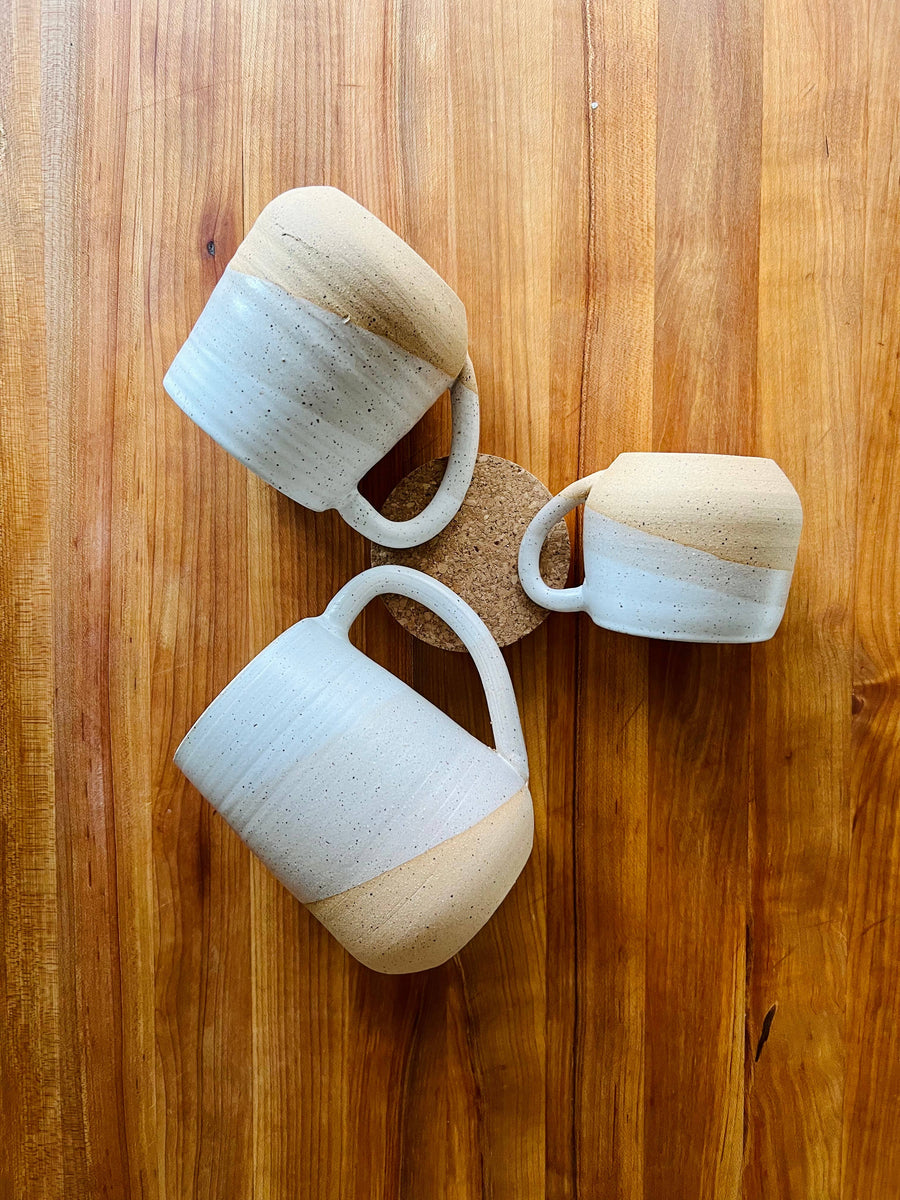Tall Round-Bottom Coffee Mug: BEIGE