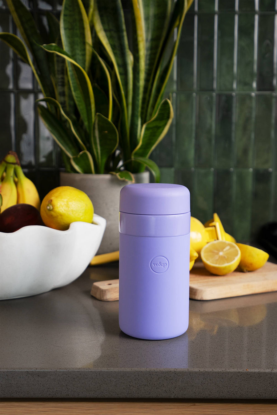 Insulated Ceramic Stainless Steel Coffee & Drink Bottle 12oz: Lavender
