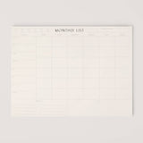 Monthly List Pad