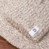 Oatmeal Melange Ragg Wool Full Glove With Or Without Deer: Natural Deer / Large