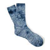 Uneven Dyed Sports Sock (Navy)