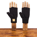 Night Merino Wool Fingerless Glove: No Deer / L/XL