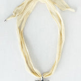 Estelle on Fairy Silk: Charcoal / Sterling Silver