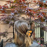 Hand-painted Monarch Butterfly Claw Hair Clip (Orange)