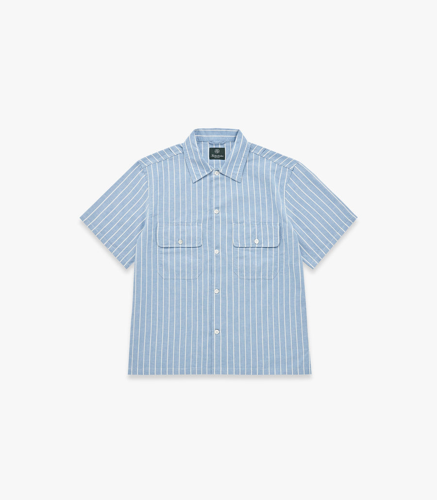 Service Chambray Shirt (Light Blue/White Stripe)