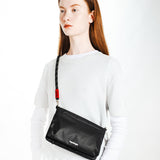 Flat Sacoche Small (Black Tech Satin)