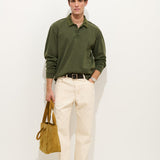 Garment Dyed Rugby Shirt (Flight Olive)