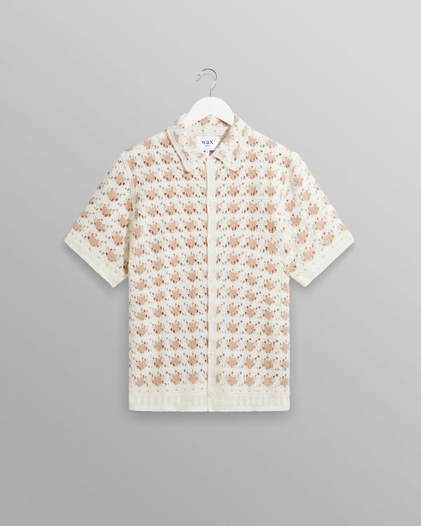 Porto Shirt (Ecru Splash Crochet)