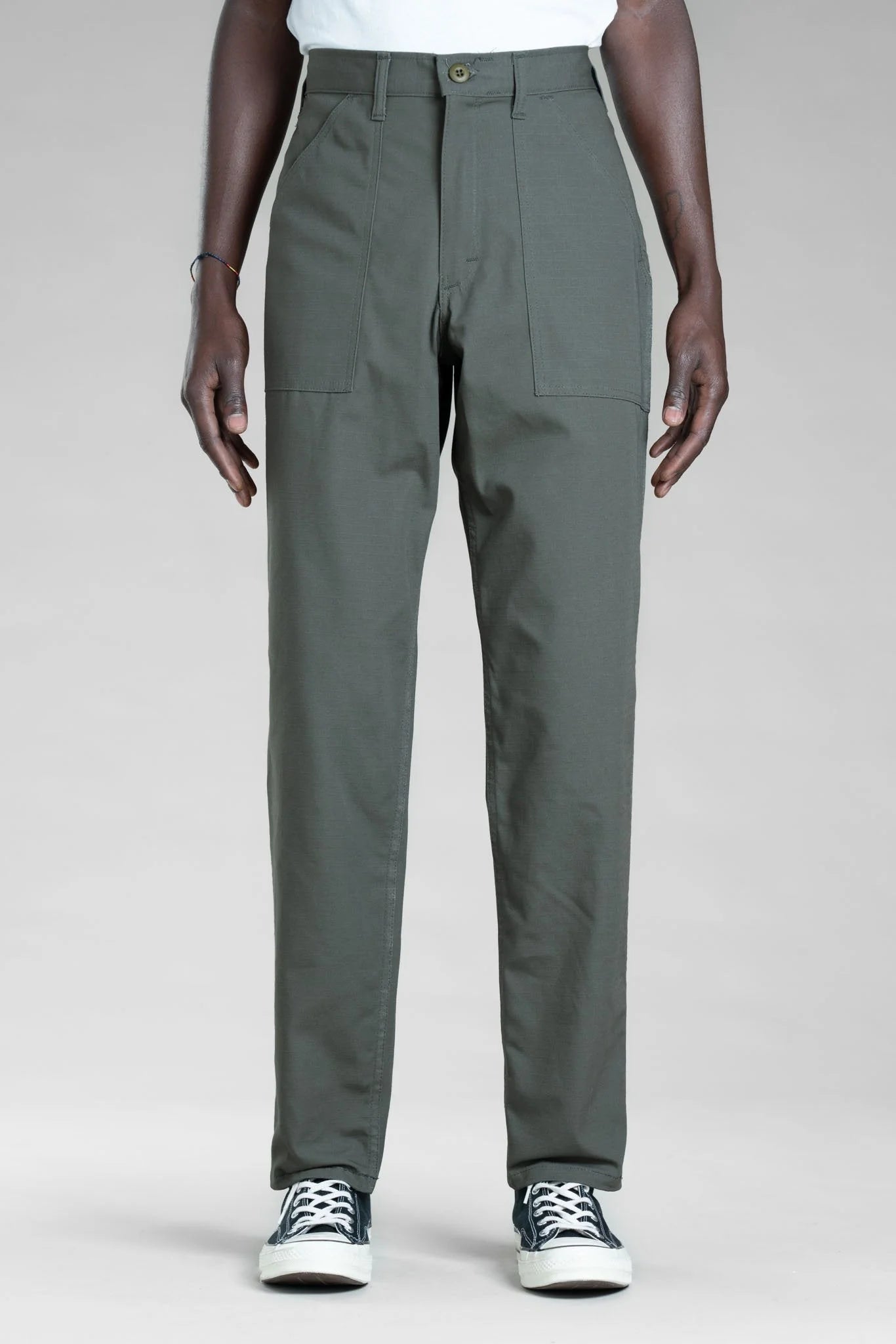 【SATIIIZ】Slab Rivet Fatigue Cotton Pants SATIIIZ】Slab Rivet Fatigue Cotton Pants