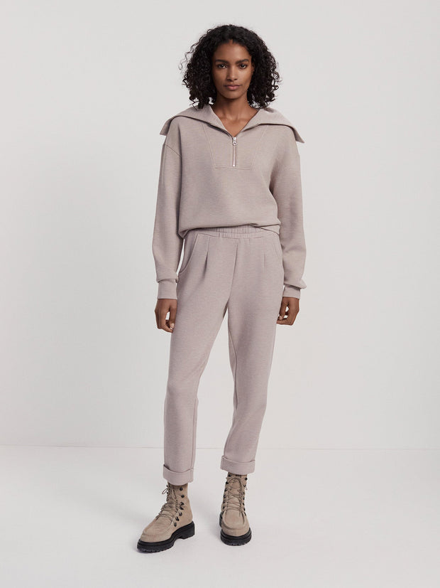 The Rolled Cuff Pant (Taupe Marle)