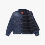 Wayfarer Wool Blanket Lined Trucker (Dark Wash Indigo)