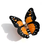 Hand-painted Monarch Butterfly Claw Hair Clip (Orange)