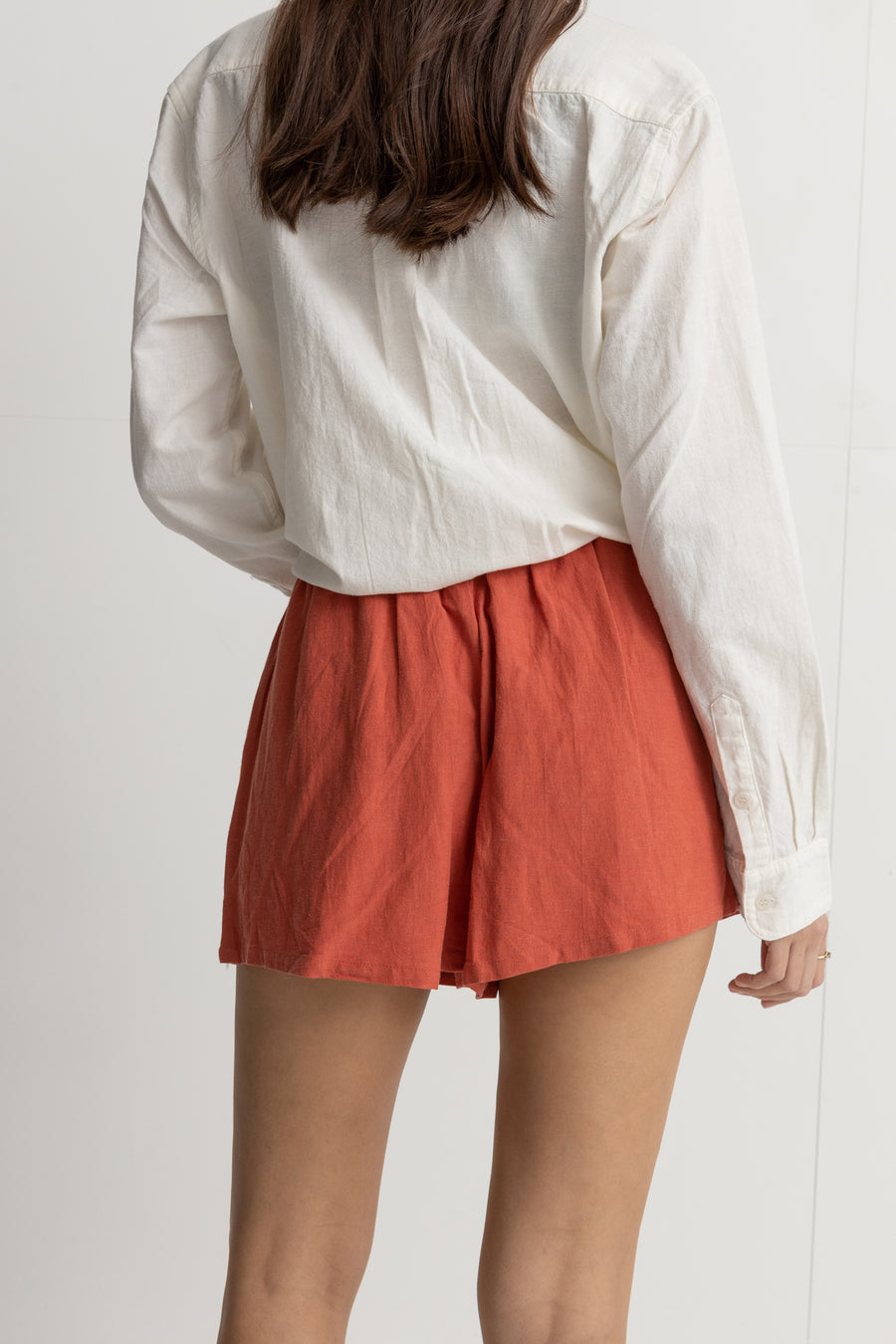 Flora Embroidered Shorts (Coral)
