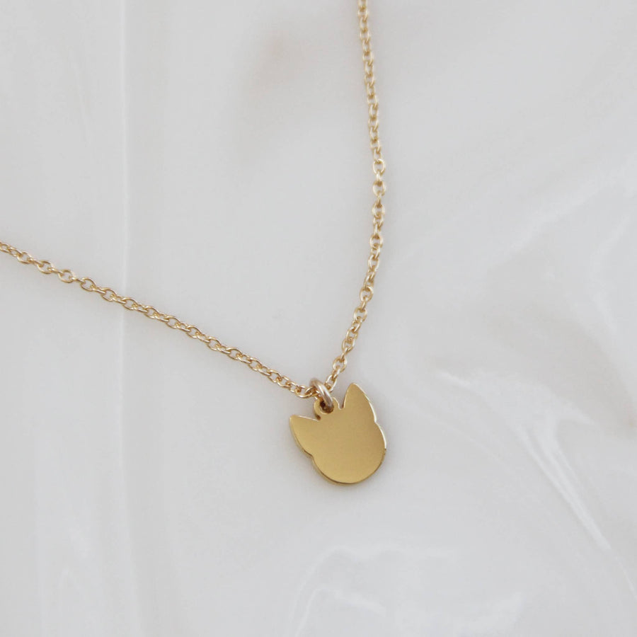 Cat Necklace: Gold / 16 inch