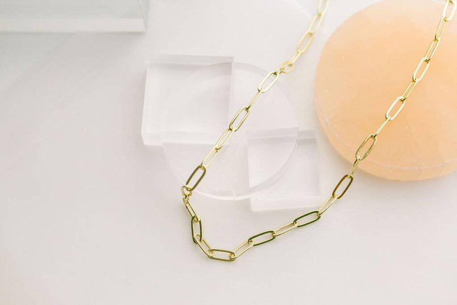 Marigold Chunky Link Chain Necklace in Gold