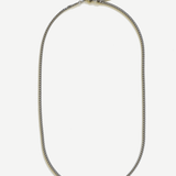 2mm Cuban Chain Necklace: Silver Stainless Steel
