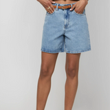Emmerson High Rise Long Denim Short (Light Worn)