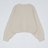 Balloon Sleeve Sweater (Cream)