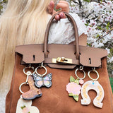 Hand-painted Cowboy Boot Bag Charm & Keychain | Eco-Friendly
