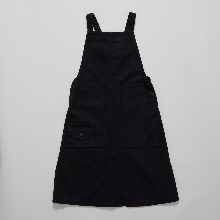 Canvas Overall Dress (Black)