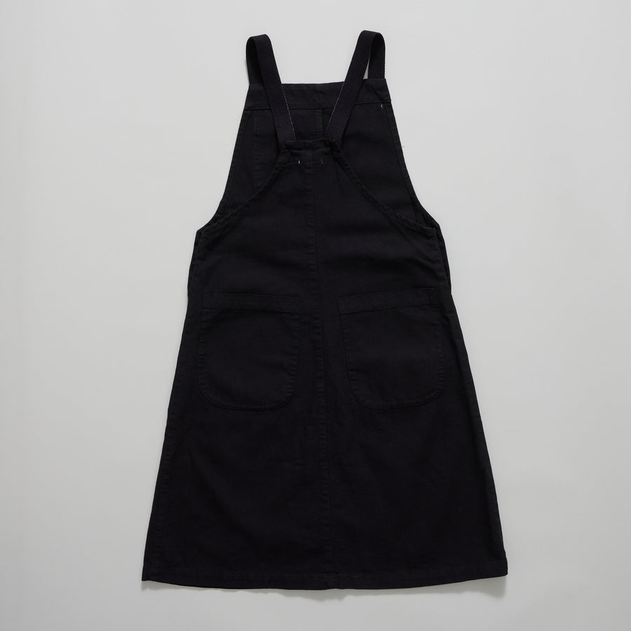 Canvas Overall Dress (Black)