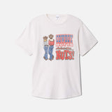 Boyfriend Tee Cowboy Butts (Vintage White)