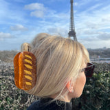 Hand-painted Baguette Bread Claw Hair Clip