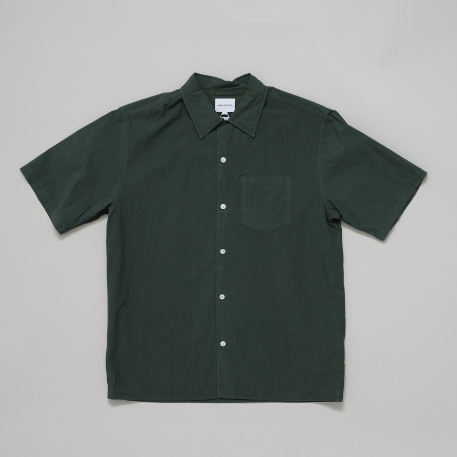 Carsten Cotton Tencel Shirt (Spruce Green)