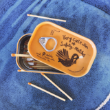 Very Cute Tin of Safety Matches (Orange)