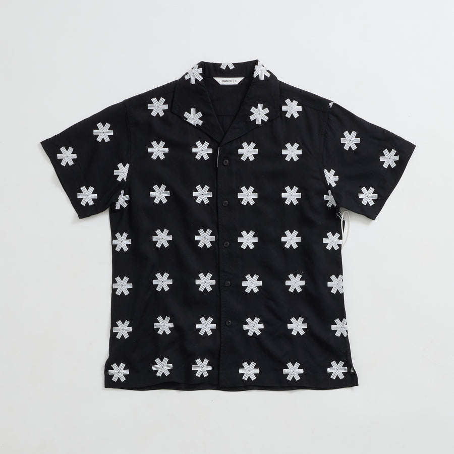 Leisure Shirt Black Embroidered