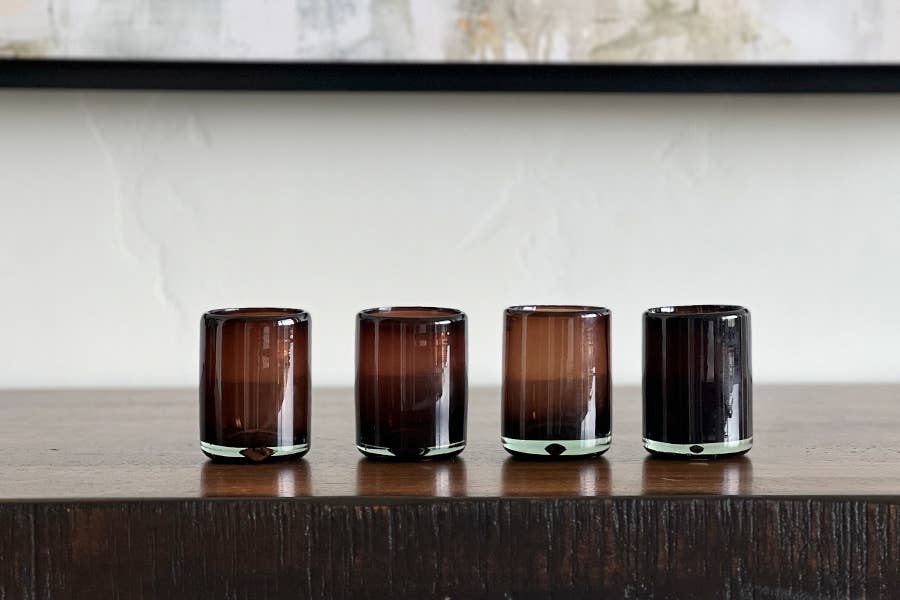 Handblown Shooter Glasses (Tamarind)