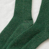 Winter Sparkle Socks (Evergreen)