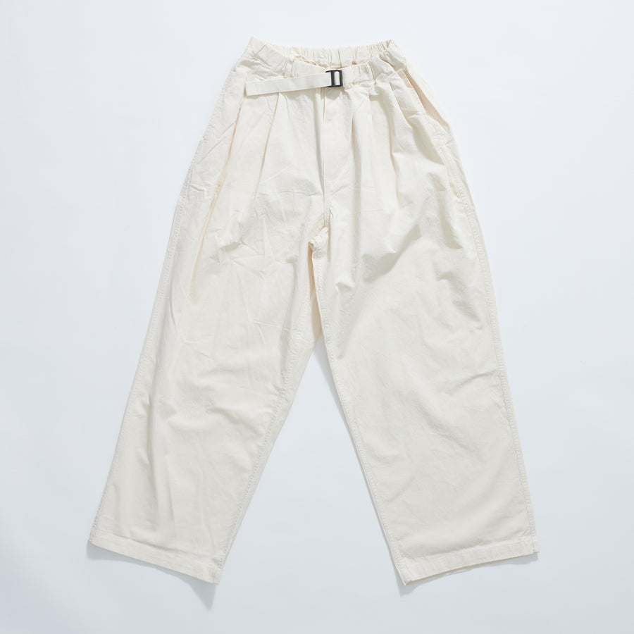 Two Tuck Wide Pants (Cream)