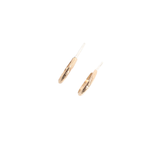 Textured Lines Huggie Hoop Earrings Goldfill: Sterling Silver