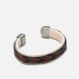 Duo-tone Braided Leather Cuff