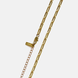 3mm Paper Clip Chain Necklace (Brass)