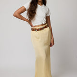 Silky Good Grace Maxi Skirt (Baby Yellow)